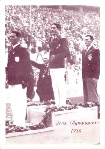 Ak Olympische Spiele 1936, Jean Despeaux, Masseur Kinesitherapeute, Reklame