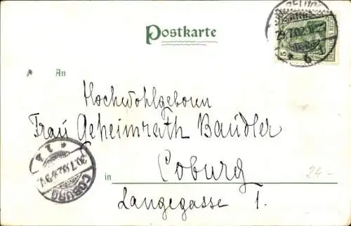 Künstler Ak Wille, F. v., Bacharach am Rhein, Ruine Fürstenberg, Dampfer Wilhelm, Kaiser und König