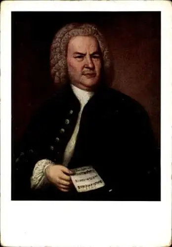 Künstler Ak Haussmann, Elias Gottlieb, Komponist Johann Sebastian Bach