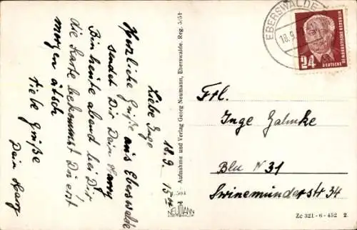 Ak Eberswalde in der Mark, Hauptbahnhof, Autos