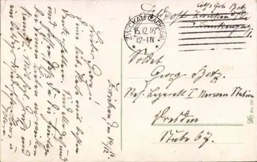 Ak Zwickau in Sachsen, Kaserne des 9. Kgl. Sächs. Inf. Reg. 133