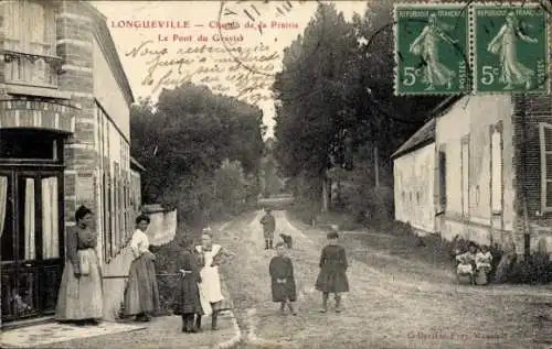 CPA Longueville Seine et Marne, Chenti de Le Pont du Gravier