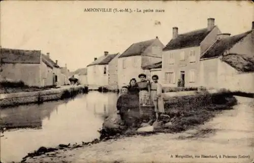 CPA Amponville Seine et Marne, La petit mare