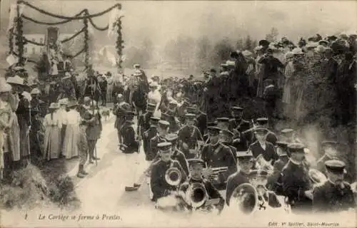 Ak Presles Val d'Oise, Fest, Menschen in Trachten