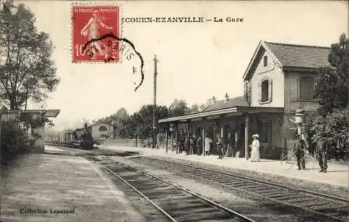 Ak Ezanville Val-d'Oise, Bahnhof, Gleisseite