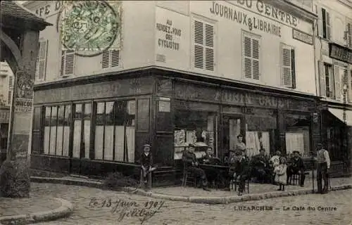 Ak Luzarches Val d'Oise, Cafe du Centre