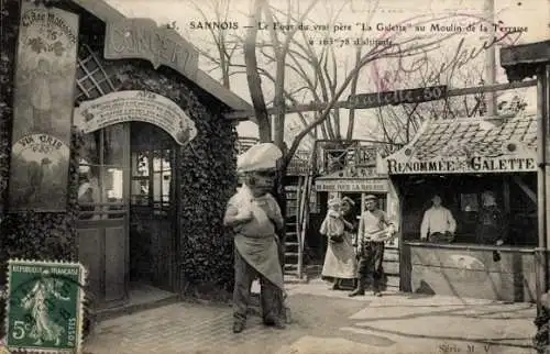 Ak Sannois Val d’Oise, La Galette, Moulin de la Terrasse