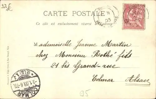 CPA Le Val d'Oise de Bezon, Place du Marché