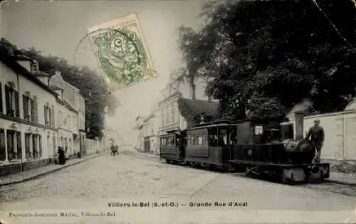 CPA Villiers le Bel Val d'Oise, Grand Rue d'Aval