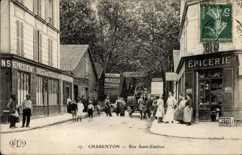 Ak Charenton le Pont Val de Marne, Rue Saint-Emilion