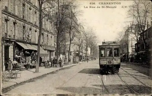 Ak Charenton le Pont Val de Marne, Rue de Saint-Mande