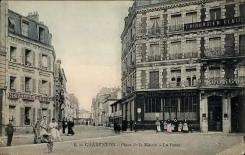 CPA Charenton le Pont Val de Marne, Place de la Maire, Poste