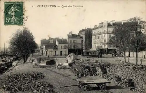 CPA Charenton le Pont Val de Marne, Quai des Carrières