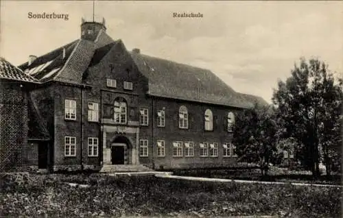 Ak Sønderborg Sonderburg Dänemark, Realschule Sonderburg