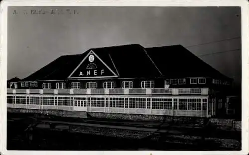 Foto Ak Techirghiol Rumänien, Gebäude mit Aufschrift ANEF