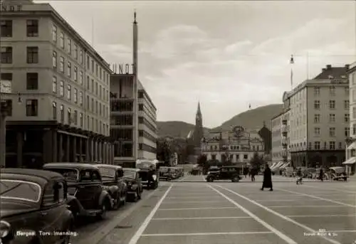 Ak Bergen Norwegen, Straße, Autos