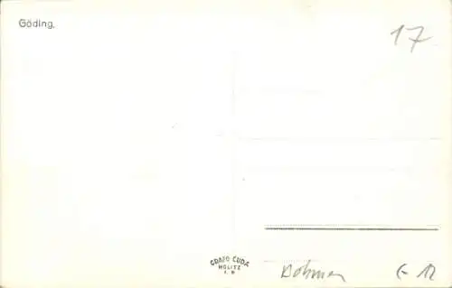 Ak Hodonín Göding Südmähren, Straßenansicht, Kirche