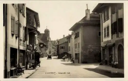 Ak Coppet Kanton Waadt, Hauptstraße