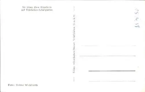 Ak Sängerin Maria Hellwig, Portrait, Autogramm