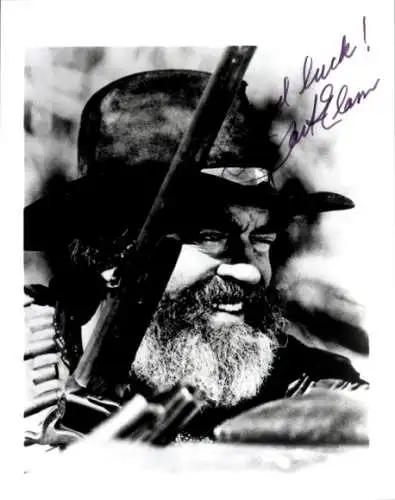 Foto Schauspieler Jack Elam, Portrait, Autogramm