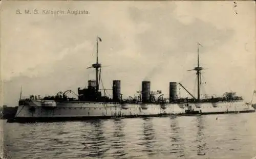 Ak Deutsches Kriegsschiff, SMS Kaiserin Augusta, Panzerdeckkreuzer, Kaiserliche Marine