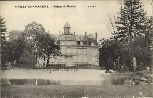 Ak Mailly Champagne Marne, Chateau de Romont