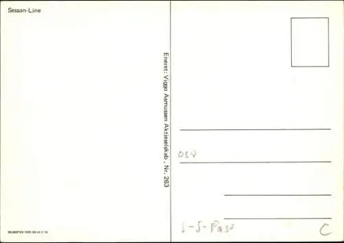 Ak Fährschiff, Sessan-Line, Leuchttürme