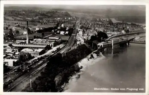 Ak Rheinfelden in Baden, Fliegeraufnahme