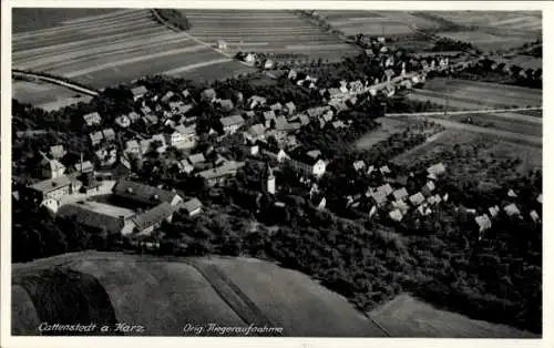 Ak Cattenstedt Blankenburg am Harz, Fliegeraufnahme