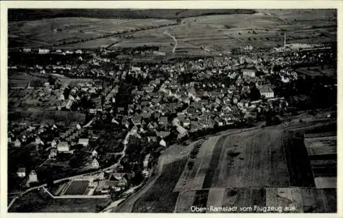 Ak Ober Ramstadt im Odenwald Hessen, Fliegeraufnahme