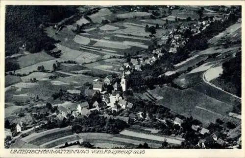 Ak Unterschönmattenwag Unter Schönmattenwag Wald Michelbach im Odenwald Hessen, Fliegeraufnahme