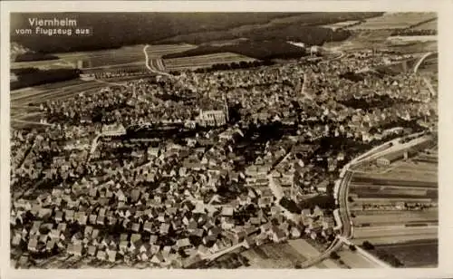 Ak Viernheim in Hessen, Fliegeraufnahme