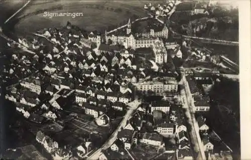 Ak Sigmaringen an der Donau, Fliegeraufnahme