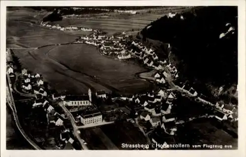 Ak Straßberg im Zollernalbkreis, Fliegeraufnahme