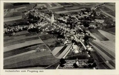 Ak Inchenhofen in Schwaben, Fliegeraufnahme