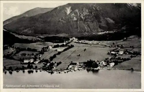 Ak Fischhausen Schliersee in Oberbayern, Fliegeraufnahme