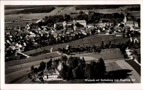 Ak Bad Wurzach in Oberschwaben, Fliegeraufnahme, Gottesberg