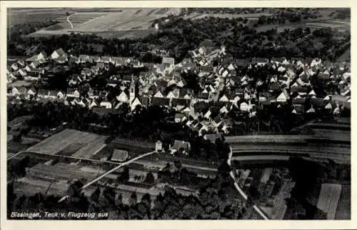 Ak Bissingen an der Teck Württemberg, Luftaufnahme