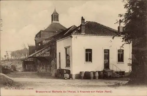 CPA Avesnes-sur-Helpe Nord, Brasserie, Malterle de l'Helpe