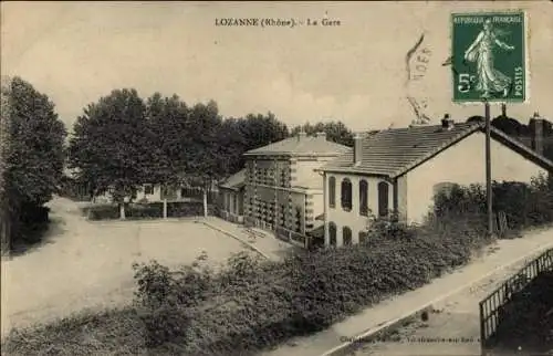 Ak Lozanne Rhône, Bahnhof