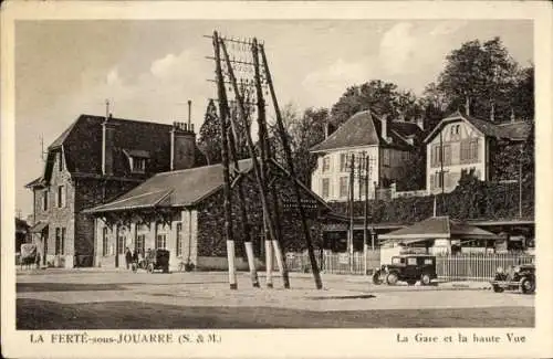 Ak La Ferte sous Jouarre Seine et Marne, Gare, Haute-vue