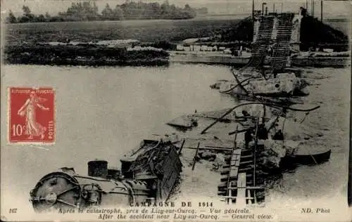 CPA Lizy sur Ourcq Seine et Marne, Après la catastrophe, Campagne de 1914