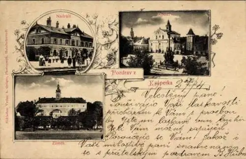 Ak Kyšperk Letohrad Geiersberg Region Pardubice, Schloss, Kloster