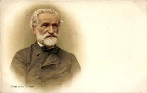 Litho Komponist Giuseppe Verdi, Portrait