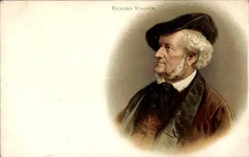 Litho Komponist Richard Wagner, Portrait