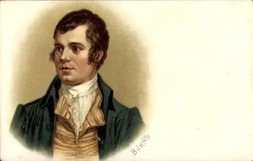 Litho Robert Burns, schottischer Dichter