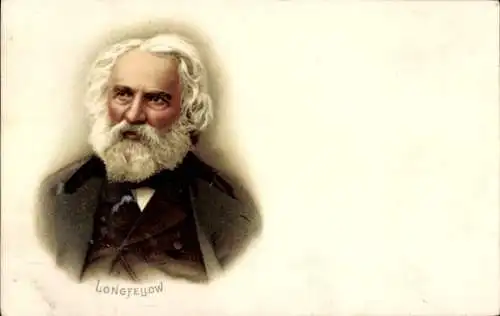 Litho Henry Wadsworth Longfellow, Schriftsteller, Dichter, Dramatiker