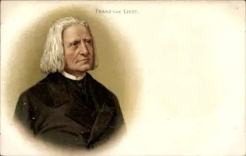 Litho Komponist Franz Liszt, Liszt Ferencz, Portrait