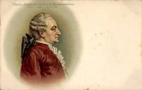 Litho Pierre Augustin Caron de Beaumarchais