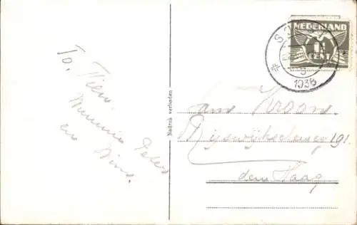 Ak Reisegesellschaft an einem Autobus